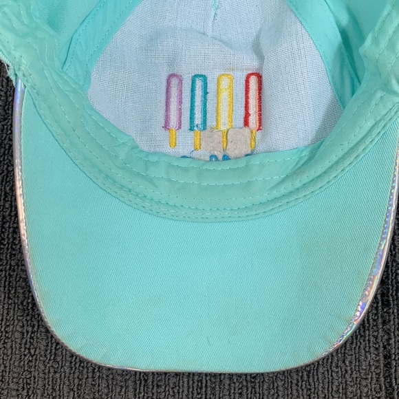 Chill Out Baseball Hat Womens OS Mist Mint Iridescent Brim Strapback Cap - Picture 13 of 17